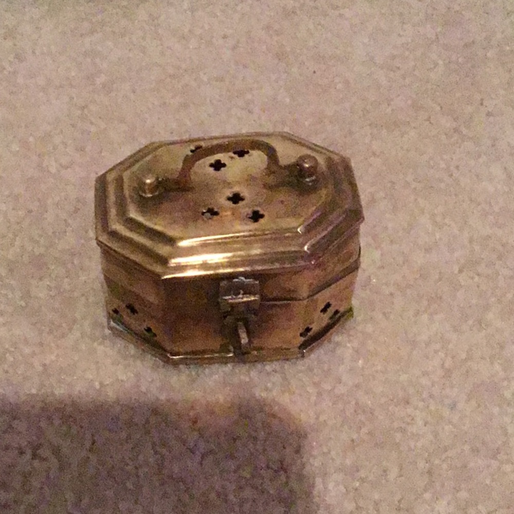Vintage Brass Trinket Box